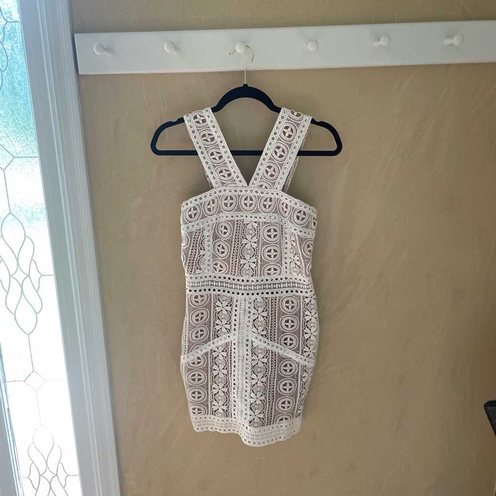 White lace dress bodycon